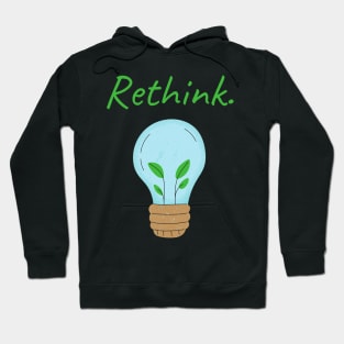 Rethink -plant lightbulb design Hoodie